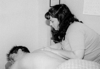 Photo of Michele Demonstrating Massage